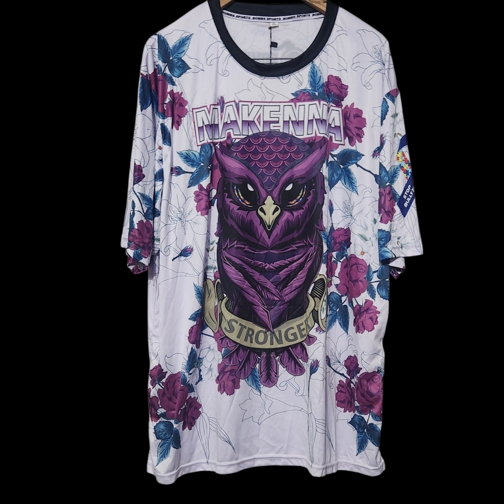Bombs Sports Makenna Stronger Purple Owl Graphic Shirt